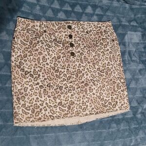 Wonderly Animal Print Button-Front Skirt